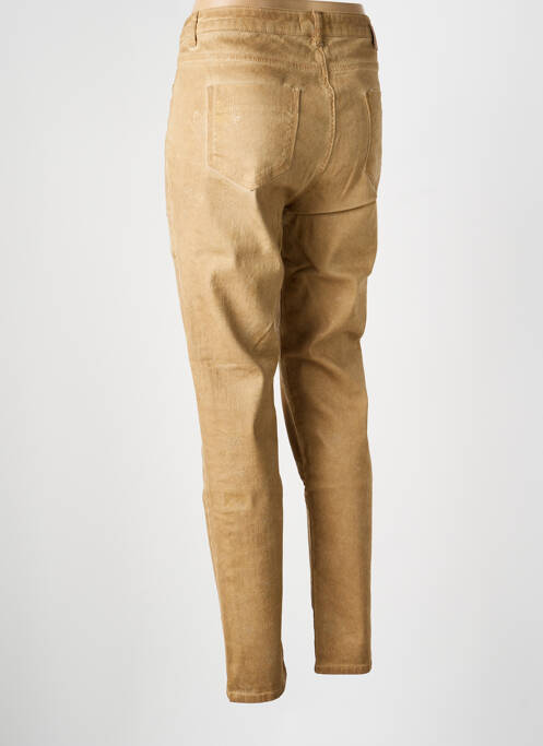 Jeans coupe slim marron EVA KAYAN femme