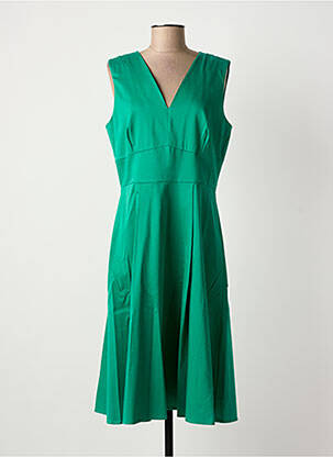 Robe mi-longue sans manche sans manche vert NINATI femme