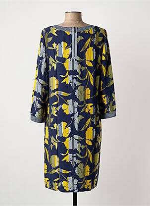 Robe mi-longue imprimé fleurs manches 3/4 bleu SANDWICH femme