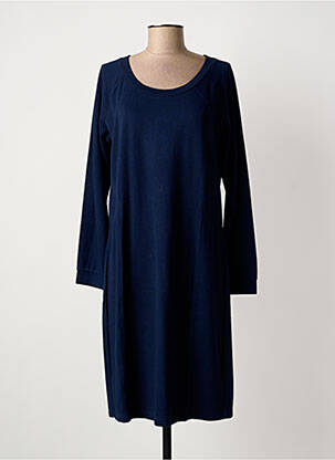 Robe mi-longue manches longues manches longues bleu SANDWICH femme
