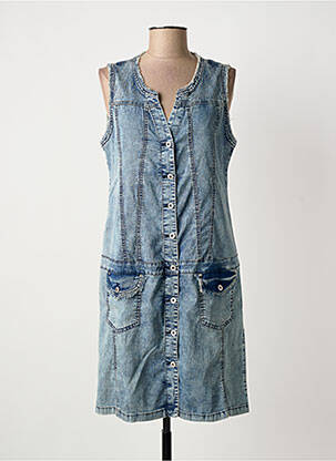 Robe mi-longue sans manche sans manche bleu EVA KAYAN femme