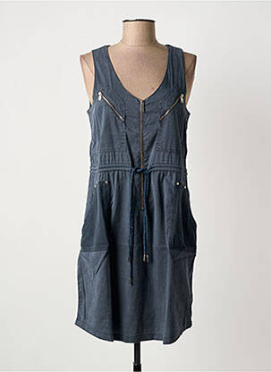 Robe courte sans manche sans manche bleu EVA KAYAN femme