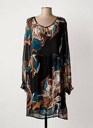 Robe courte manches longues manches longues noir CREAM femme