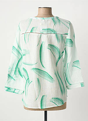 Blouse imprimé fantaisie manches 3/4 vert SANDWICH femme