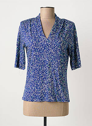 T-shirt manches 3/4 manches 3/4 bleu SANDWICH femme