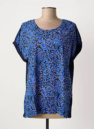 T-shirt coupe droite manches courtes bleu SANDWICH femme