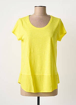 T-shirt stretch manches courtes jaune SANDWICH femme