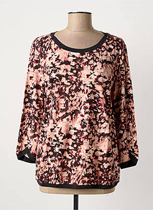 Sweat-shirt tissage jersey manches 3/4 rose SANDWICH femme