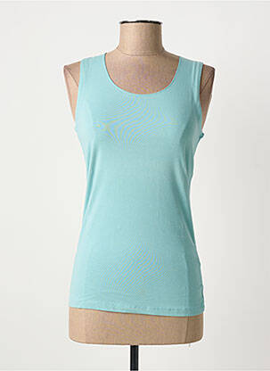 Débardeur stretch sans manche bleu SANDWICH femme