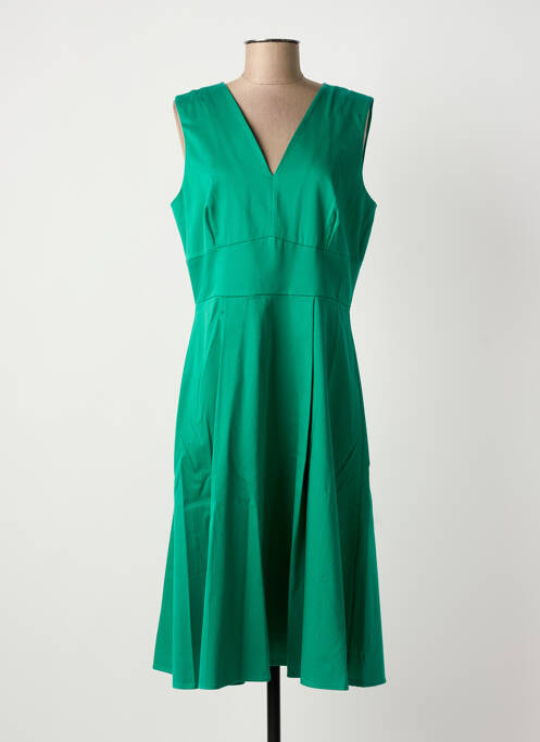 Robe mi-longue sans manche sans manche vert NINATI femme