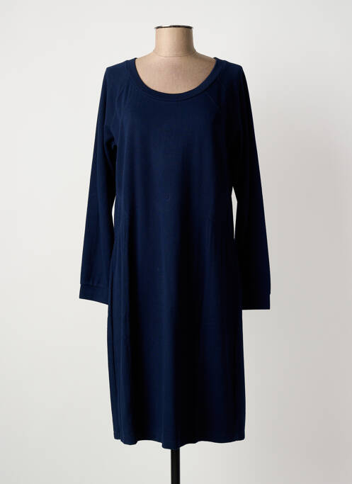 Robe mi-longue manches longues manches longues bleu SANDWICH femme