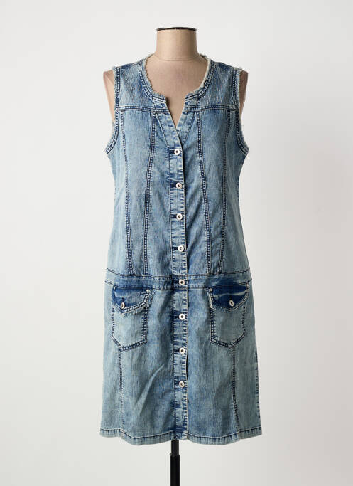 Robe mi-longue sans manche sans manche bleu EVA KAYAN femme