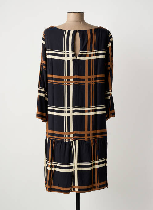 Robe mi-longue manches longues manches longues noir NINATI femme