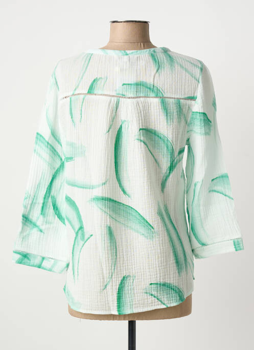Blouse imprimé fantaisie manches 3/4 vert SANDWICH femme