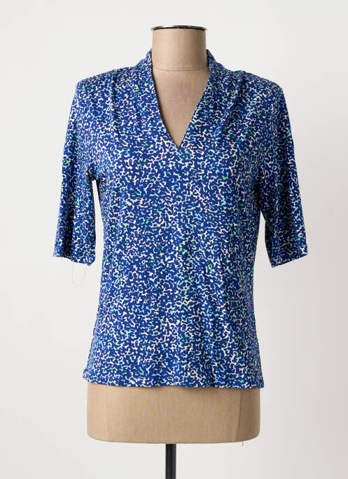 T-shirt col v manches 3/4 bleu SANDWICH femme
