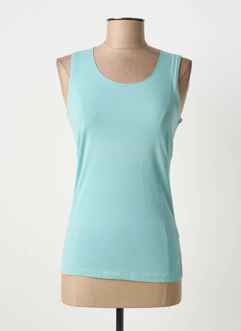 Débardeur stretch sans manche bleu SANDWICH femme