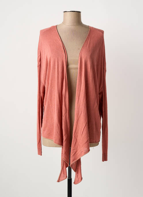 Gilet manches longues stretch rose EVA KAYAN femme