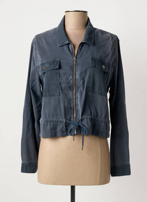Veste casual poches bleu EVA KAYAN femme