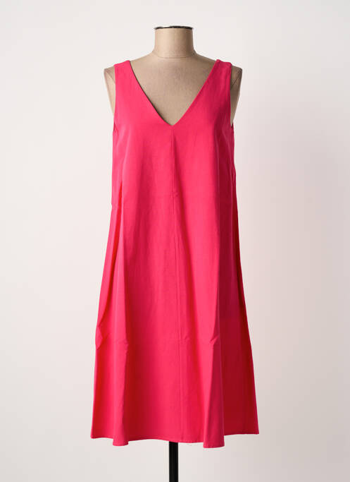 Robe mi-longue rose MARIA BELLENTANI femme