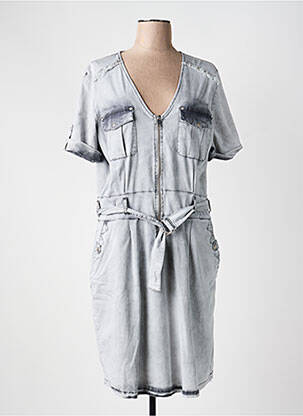 Robe mi-longue manches courtes manches courtes gris EVA KAYAN femme