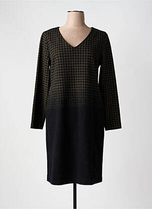 Robe mi-longue manches longues manches longues vert LA FEE MARABOUTEE femme