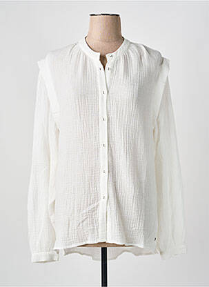 Chemisier tissage crêpe manches longues beige SANDWICH femme