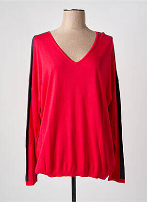 Pull col v manches longues rouge SANDWICH femme