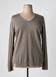 Pull col v manches longues vert EVA KAYAN femme