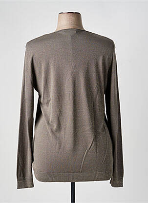Pull col v manches longues vert EVA KAYAN femme