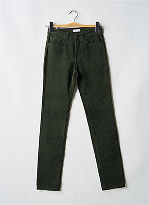 Pantalon slim stretch taille haute vert NINATI femme