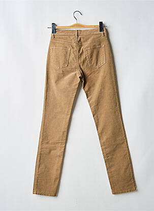 Pantalon slim taille haute taille haute marron NINATI femme