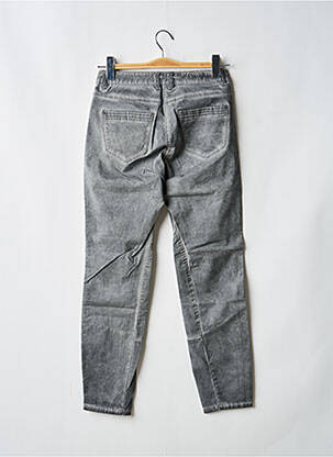 Pantalon chino tissage popeline taille normale gris SANDWICH femme