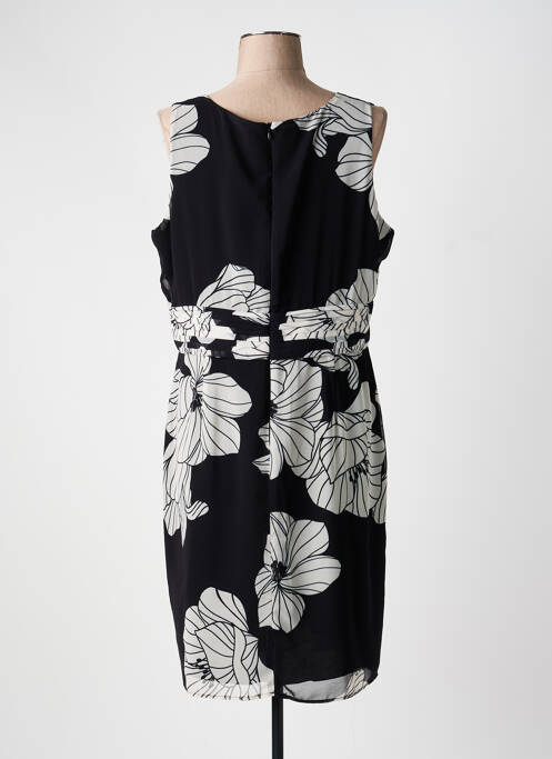 Robe mi-longue imprimé fleurs sans manche noir NINATI femme
