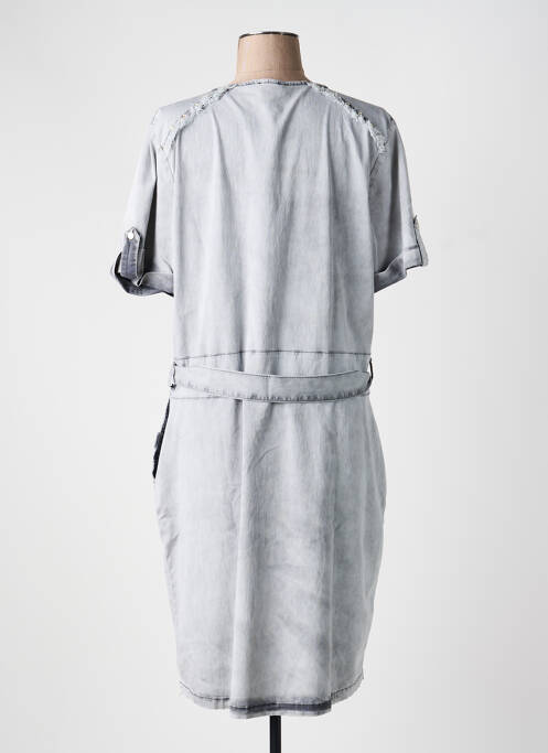 Robe mi-longue manches courtes manches courtes gris EVA KAYAN femme