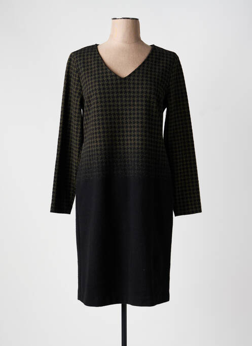 Robe mi-longue manches longues manches longues vert LA FEE MARABOUTEE femme