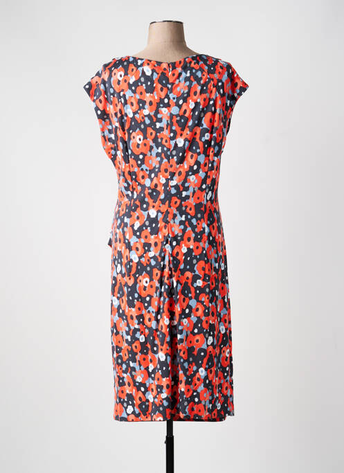 Robe mi-longue imprimé fleurs manches courtes orange SANDWICH femme