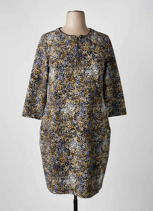 Robe mi-longue manches longues manches longues noir KYRA femme