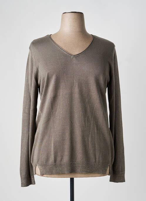 Pull col v manches longues vert EVA KAYAN femme