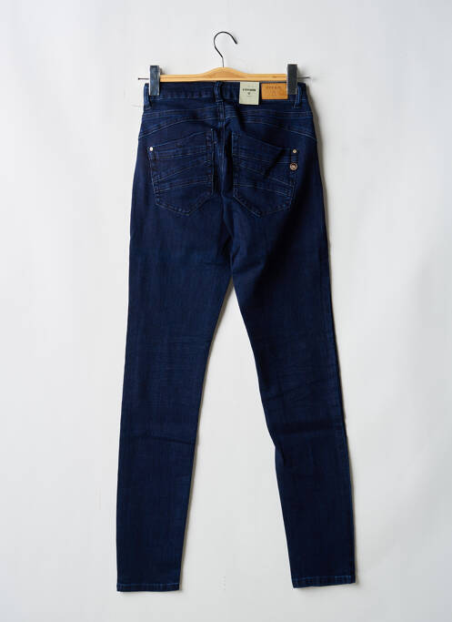 Jeans coupe slim tissage brut taille normale bleu CREAM femme