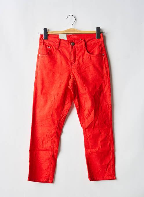 Jeans coupe slim stretch taille basse rouge CREAM femme