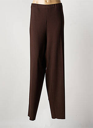 Pantalon droit stretch taille normale marron CHRISTIAN MARRY femme
