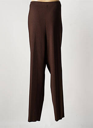 Pantalon droit stretch taille normale marron CHRISTIAN MARRY femme