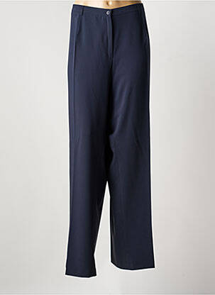 Pantalon droit taille élastique taille normale bleu FRANK WALDER femme