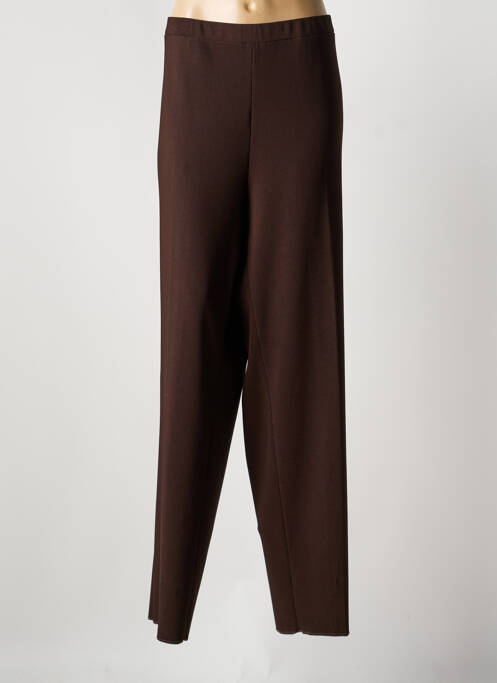 Pantalon droit stretch taille normale marron CHRISTIAN MARRY femme