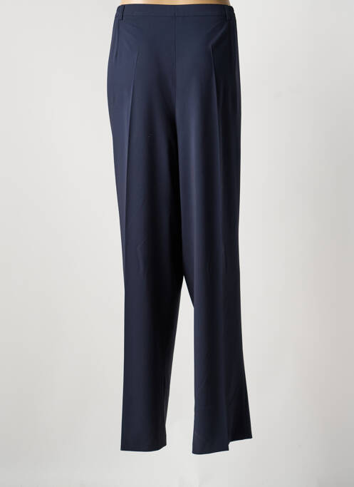 Pantalon droit tissage crêpe taille normale bleu FRANK WALDER femme