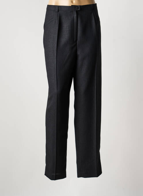 Pantalon droit taille à pinces taille haute gris CREATIONS SONIA femme