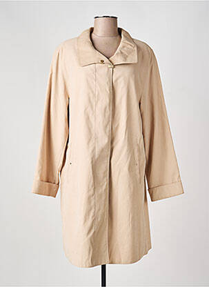 Trench tissage popeline sans capuche beige FRANK WALDER femme
