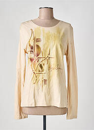 T-shirt manches longues manches longues beige PRUNELLE femme