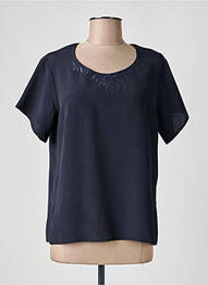 Top coupe fluide manches courtes bleu FRANCOISE DE FRANCE femme