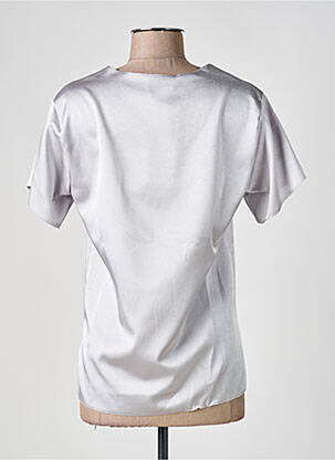 Top stretch manches courtes argent FRANCOISE DE FRANCE femme